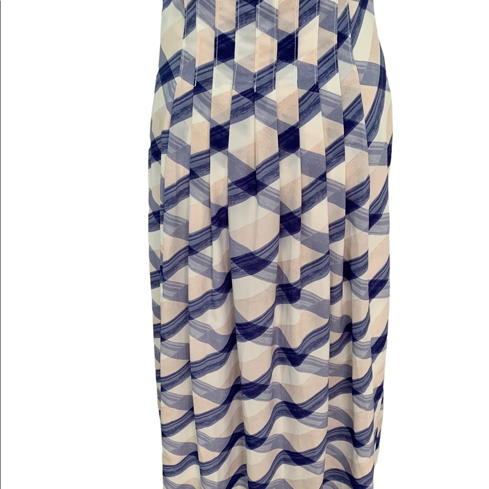 Banana Republic Blue and White Criss Cross Print Strappy Midi Dress | Size 6 - Picture 10 of 12